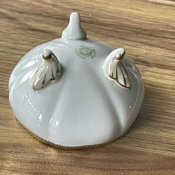 Vintage Nippon Japan Hand Painted Two Footed Small Bowls. lot of 2 - Picture 6 of 16